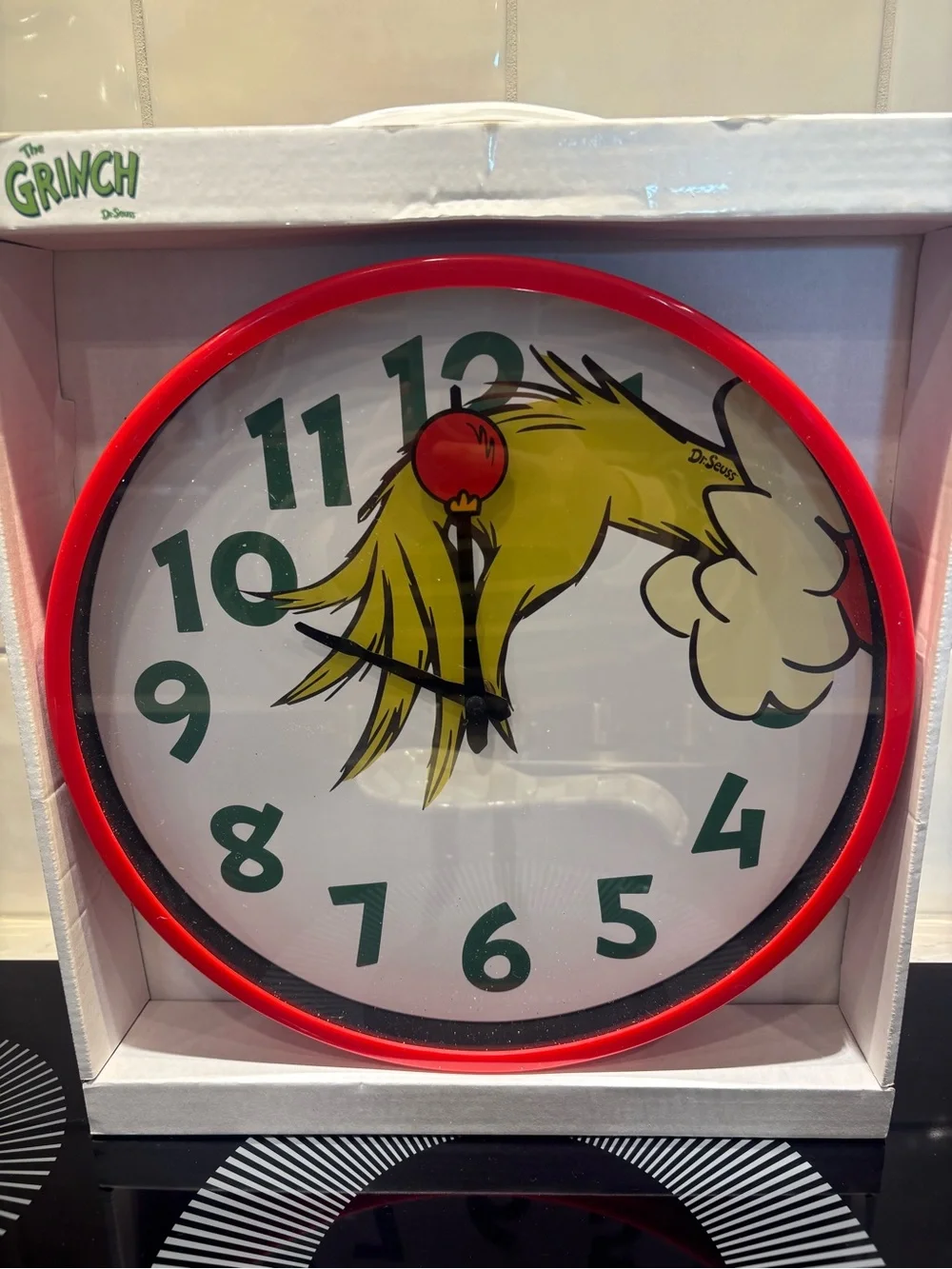 The Grinch Red Wall Clock - Licensed Dr. Seuss Design